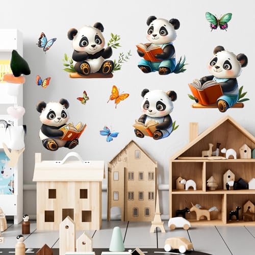 Vinilo decorativo Achang pandas tiernos para dormitorio infantil miniatura 4