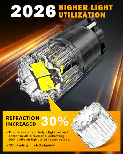 Image of Auxbeam 2026 B2 Series 194 LED Bulbs 6000k White 168 2825 T10 W5W Bulbs