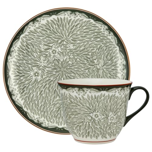 【正規輸入品】ロールストランド オスティンディア フローリス プレート&マグカップ セット グリーン 440ml