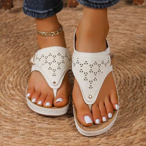 Avylays Orthopedic Sandals for Women Breathable Mesh Sports Wedge Sandals Casual Flip-Flops Casual Sandals Non-Slip Sole(Black,8)3