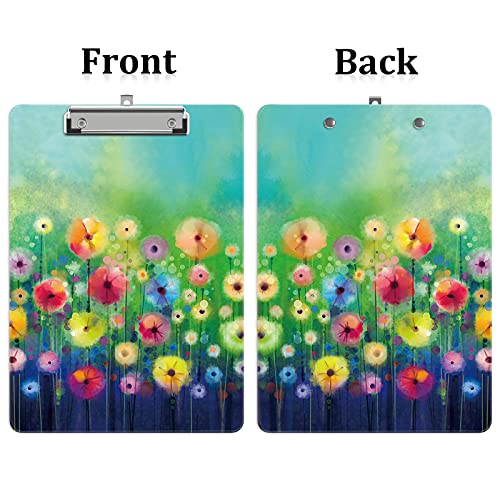 Image of Plastic A4 Clipboards, Clip Board Stardard Letter Size 9 x 12.5 in | Office Decorative for Students Women Men and Kids,Daffodil