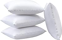 Vista 5 de Kingnex 4 unidades de protectores de almohada impermeables a prueba de plumas con cremallera en el lado largo, tamaño king. Juego de 4 fundas