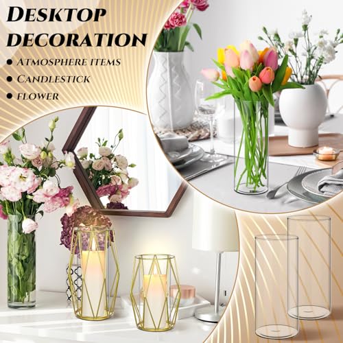 Tiangrid SON-TIANGRID-0461 12 Pcs Geometric Glass Hurricane Candle Holder thumb #5