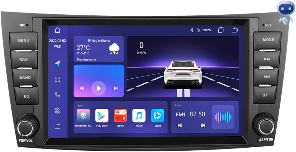 hizpo 7 Inch Android 9.0 Car Stereo Radio DVD Player GPS Can-Bus Mirrorlink Bluetooth OBD2 Multi Touch Screen for Mercedes-Benz E-Class W211 CLS W219 G-Class W463 CLS 350 CLS 500 CLS 55