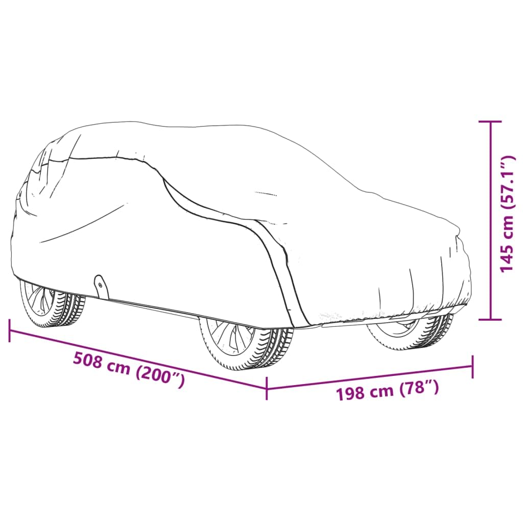 vidaXL Autoabdeckung für SUV Voll Grau XL Vliesstoff