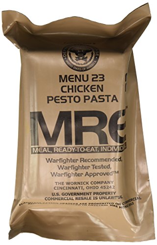 Chicken Pesto Pasta MRE Meal - Genuine US Military Surplus Inspection Date 2020 and Up