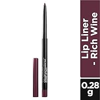 Vista 2 de Maybelline Color Sensational Shaping Lip Liner with Self-Sharpening Tip, Rich Wine, Wine Red, 1 Count 100 CLEAR