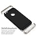 Anyos iPhone 5 5S SE 3 in 1 Hard Case, Electroplate Ultra-Thin Shockproof Protective PC Cover for iPhone 5 5S SE 4.0 inch (Black)