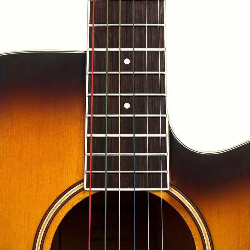 Cuerdas Metálica Guitarra Acústica, Cuerdas de Metálica de primera calidad para Acústica, Juego de Cuerdas para Guitarra, Apto para guitarras acústicas, 6 cuerdas, Multicolor - imagen 1