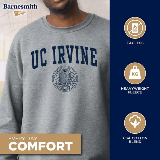 Image of Ivysport Crewneck Sweatshirt for College, Heritage Logo, Color, Adult Unisex
