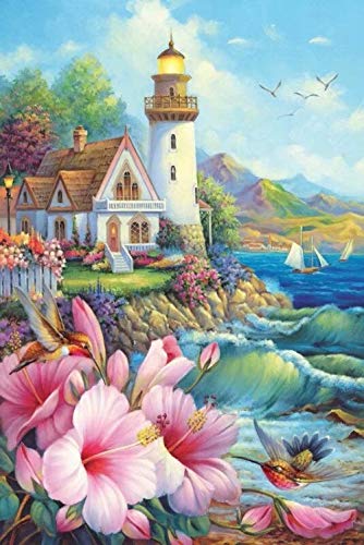 Preisvergleich Produktbild GJYAC diamond painting Puzzle Holzlandschaft 1000 Stück Leuchtturm am Meer