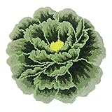 Green Peony Flower Shape Area Rugs Soft Plush Fluffy Round Rug for Bedroom Kitchen Bathroom Living R