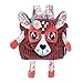 LES DÉGLINGOS Sac à Dos Enfant Velours (Mélimélos la Biche) - Bébé Enfant Crèche Maternelle - Tissu Doux - Cadeaux Enfants - Dès 18 mois - Rembourrage Recyclé
