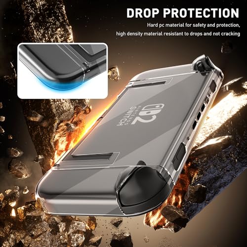 Accesorios para Nintendo Switch de 2 generaciones con protector de pantalla HD antiarañazos 2