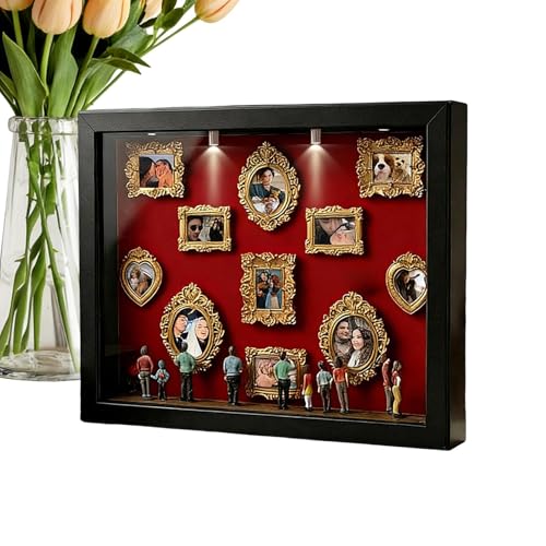 Pequeño Marco De Exhibición para Museo DIY | Recuerdo De Memoria Mini Marco | Recuerdos En Miniatura | Decoración Personalizada para Boda Cumpleaños Hogar Apartamento Hotel Regalo Regalantes