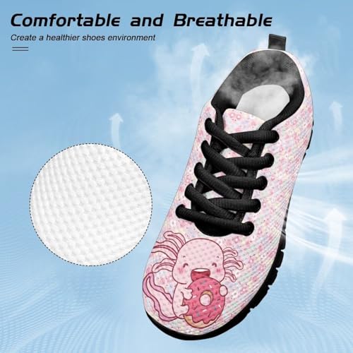 Kids Animal Sneaker Cozy Lightweight Walking Shoes for Litter Kids Lace-Up Breathable Anti-Skid Running Shoes for Big Kid US 11-54