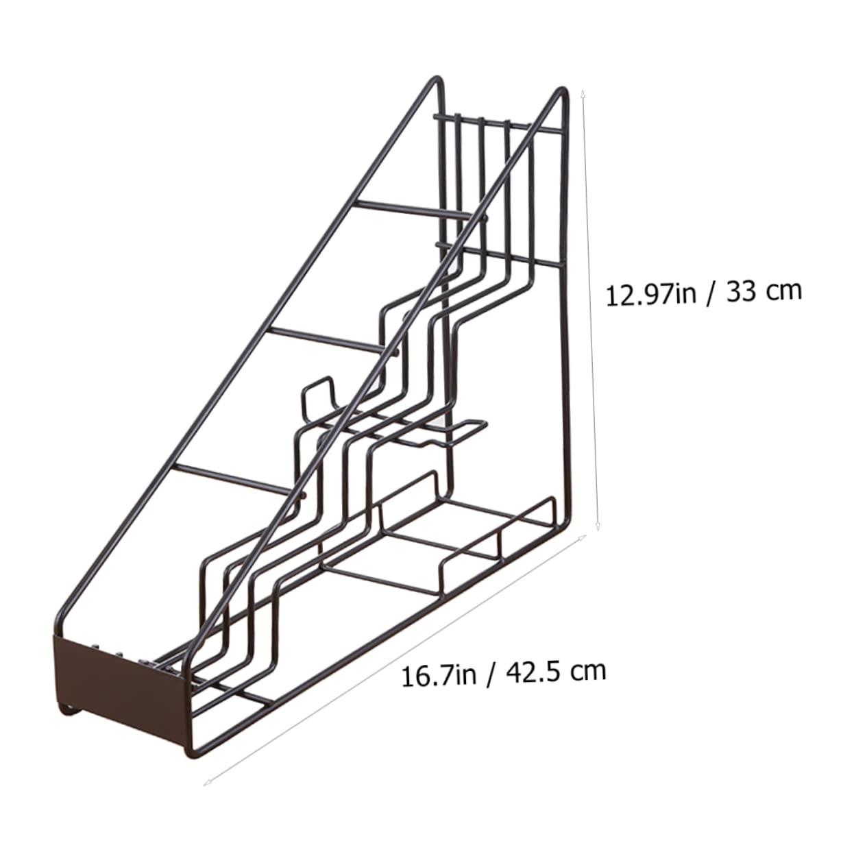 FUNOMOCYA Sleek Iron Fruit Display Stand Jam Bottle Shelves Syrup Bottle Rack Kitchen Organizer Sturdy Easy to Clean