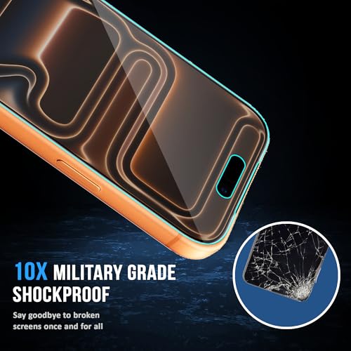 Image of FIRST MART Military-Grade Matte Anti-Glare Tempered Glass for iPhone 17 Pro (6.3 Inch) With Installation Kit | Edge to Edge Coverage |Anti Glare, Bubble-Free [2 Pack]