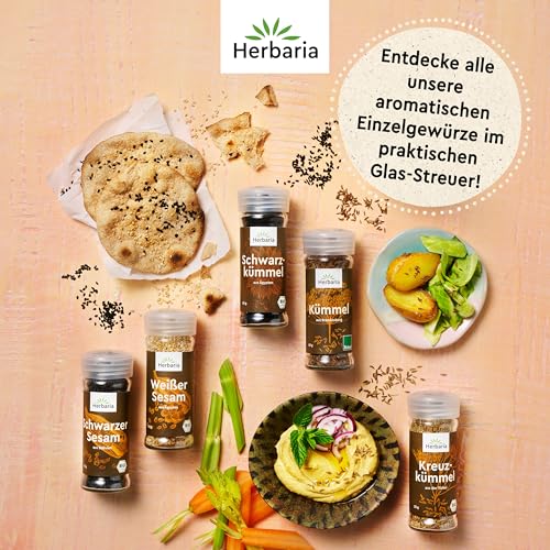 Herbaria Petersilie BIO | Getrocknet in BIOLAND Qualität | Fein-würziges Gewürz für Suppen, Soßen & Gemüsegerichte | Küchenkräuter Frisches-aromatisch | Premium Bio-Gewürz im 8g Gewürzstreuer