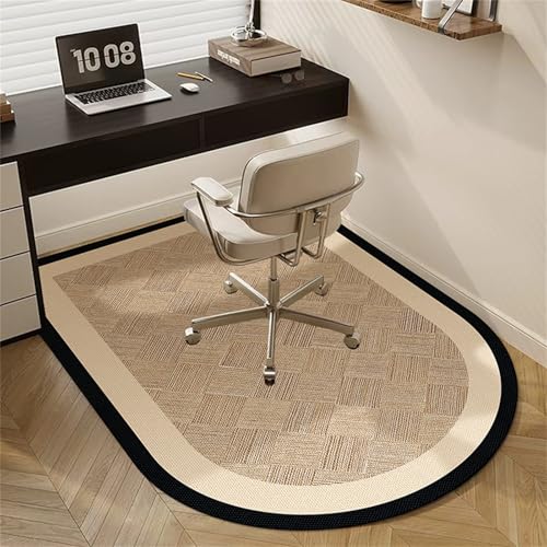Odot Alfombra para Silla de Escritorio,Grueso Felpa Alfombra Protectora Suelo Silla Ruedas Antideslizante Gaming,Tapete de Protección de Oficina para Parqué Suelos Duros (Veta de Madera 2,100x120cm)