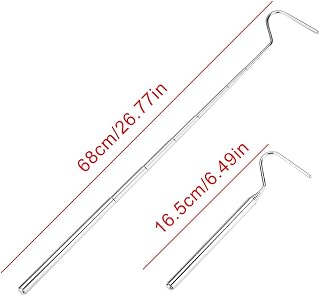 GOTOTOP Mini gancho de cobra portátil dobrável de aço inoxidável e gancho de cobra e réptil, ferramenta retrátil para manuseio de cobra