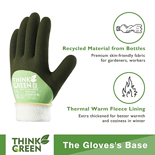 COOLJOB Winter Gloves for Men & Women, Thermal Work Gloves with Recycled Polyester - Image 2