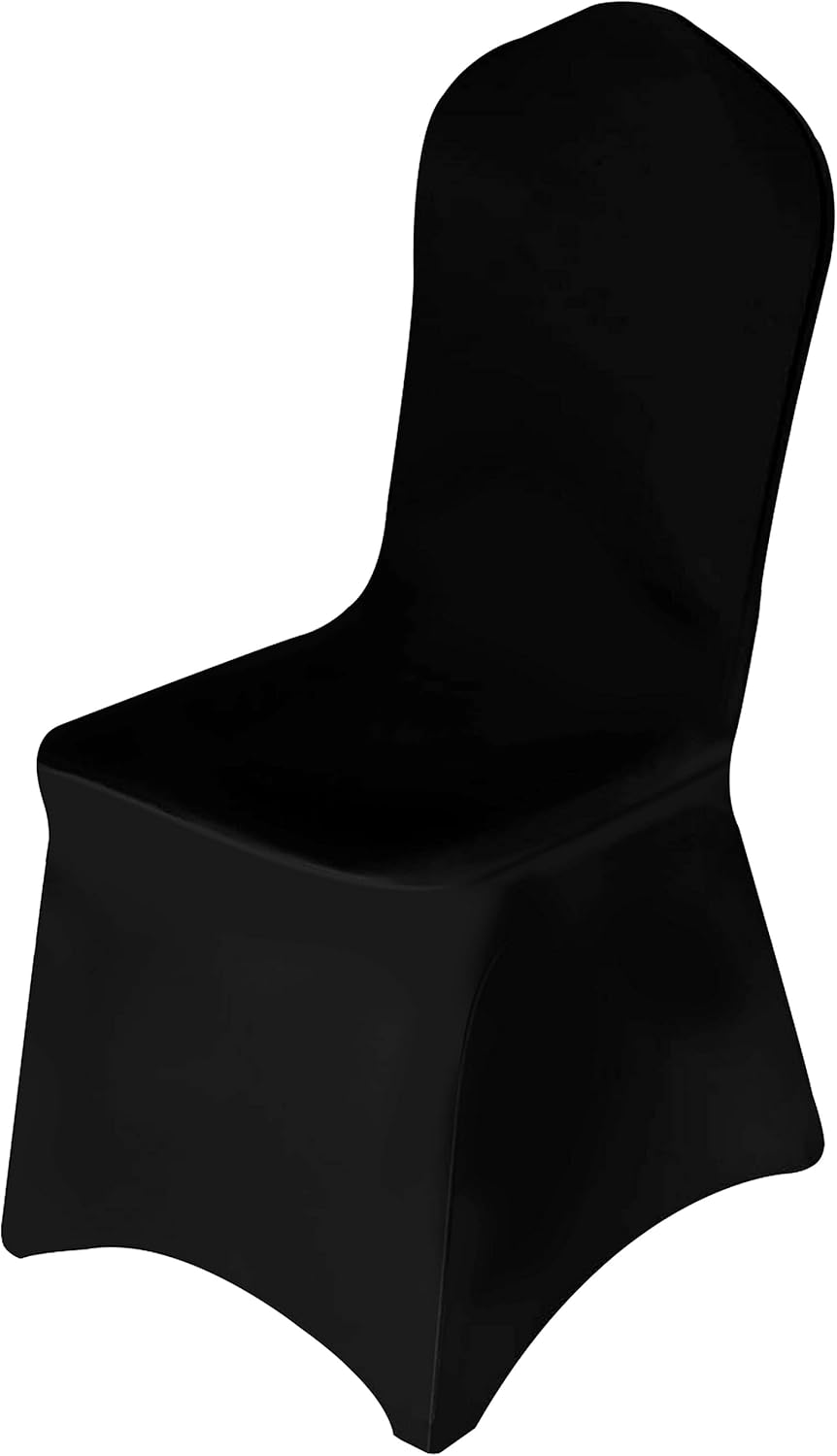 Palonu 14 Pcs Stretch Spandex Chair Cover Black Polyester