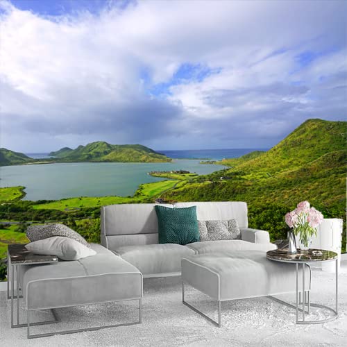 Hrogdo Tropical House Wall Mural, Nature 3D Wallpaper Wall Mural,Large Wallpaper Mural Wall Decor For Bedroom Living Room Tv Background Room Decor,80" W X 55" H-Silk #TOP22