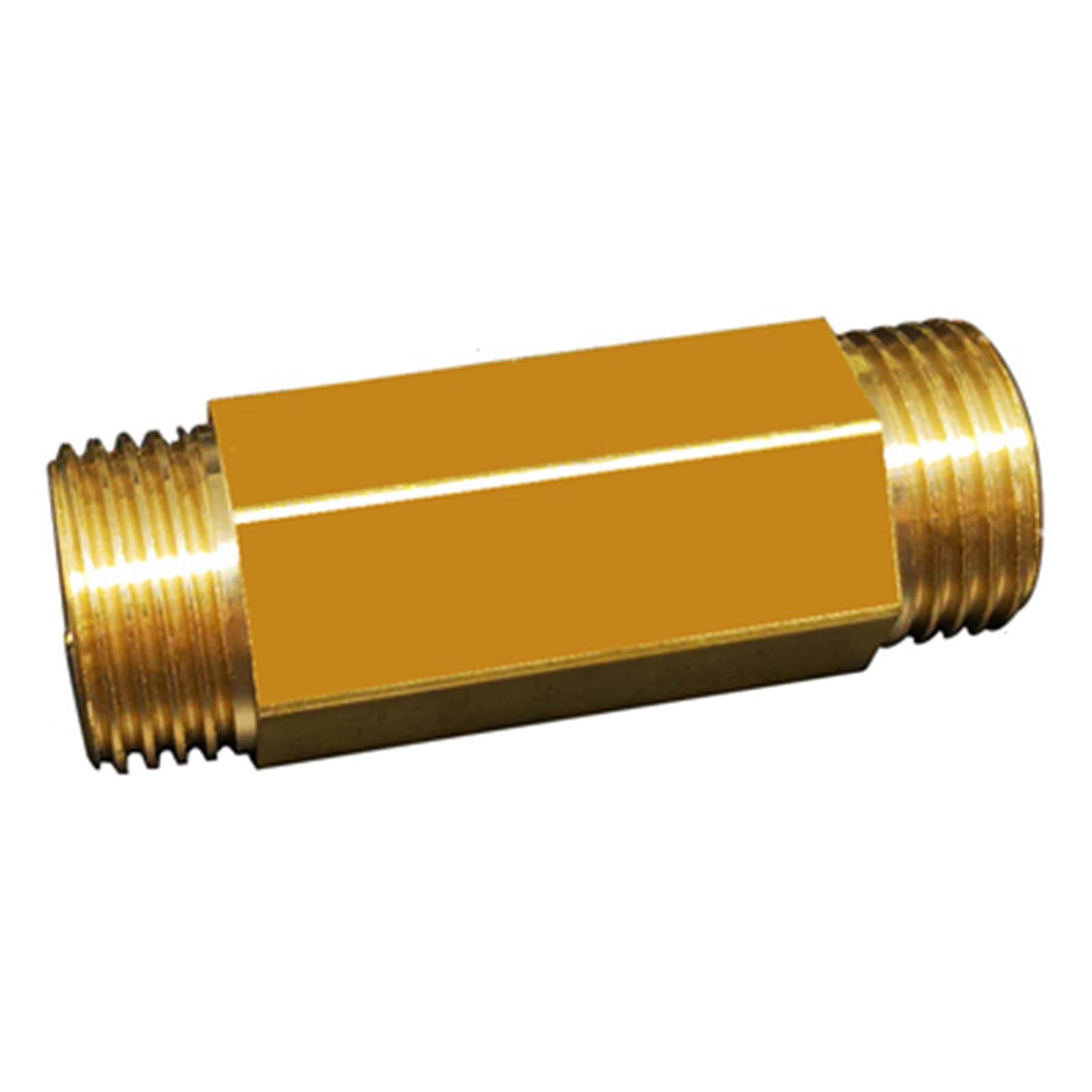 EISTEE Steckverbinder, Adapter, Kupplung, 2 Stück Messing-Langnippel-Rohrverschraubung, 1/4 3/8 1/2 BSP-Gewinde, Adapteranschluss for Wasser, Brenngas (Farbe: NO4)