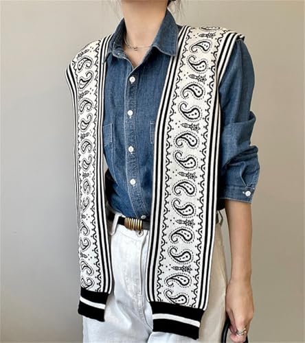 Knitted Paisley Shawl Wraps for Women Designer Double-Side-Wear Cardigan Trendy Pashmina Shawl Cashmere Shoulder Top Cape3