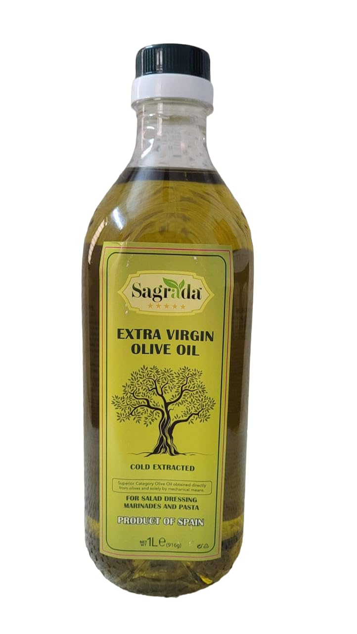 Sagrada Premium Spanish Extra Virgin Olive Oil 1 Litre | First-Cold Extracted | Ideal for Salads and Pastas (B07Z6QZNKZ) Amazon Price History, Amazon Price Tracker