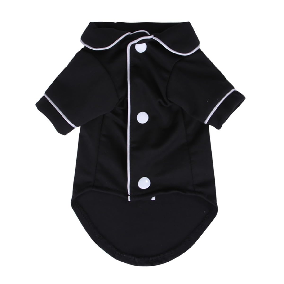 Silk Pajamas for Small Dogs & Cats - Soft, Breathable Dog Pjs & Shirts - Black XS