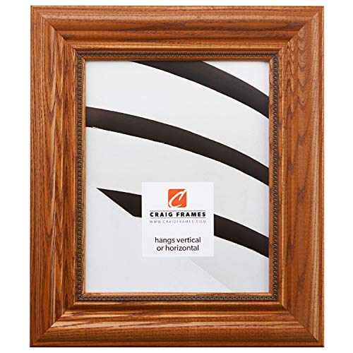 Craig Frames 15177483250 5 by 7-Inch Picture Frame, Solid Wood, 2.25-Inch Wide, Honey Oak