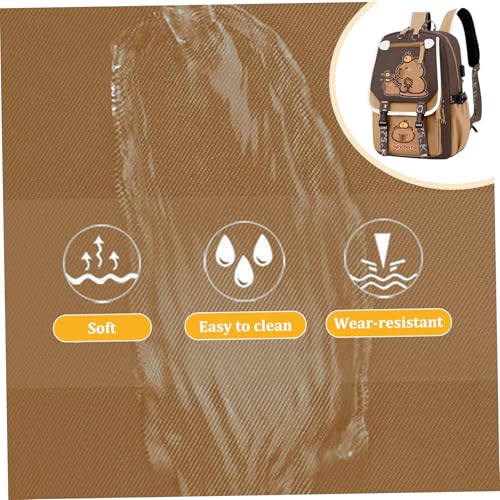 Sac à dos Capybara kawaii imperméable et multipoches pour filles - 6