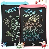 cimetech Toys for Ages 2-4, LCD Writing Tablet for Kids 2 Pack, 10 Inch Coloring Books Drawing Pad, Travel Essentials Airplane Toys Road Trip Activities, No Mess Coloring Books for Toddlers 1-3