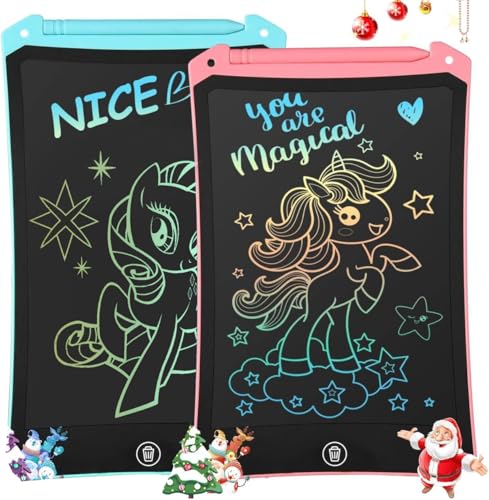 cimetech Toys for Ages 2-4, LCD Writing Tablet for Kids 2 Pack, 10 Inch Coloring Books Drawing Pad, Travel Essentials Airplane Toys Road Trip Activities, No Mess Coloring Books for Toddlers 1-3