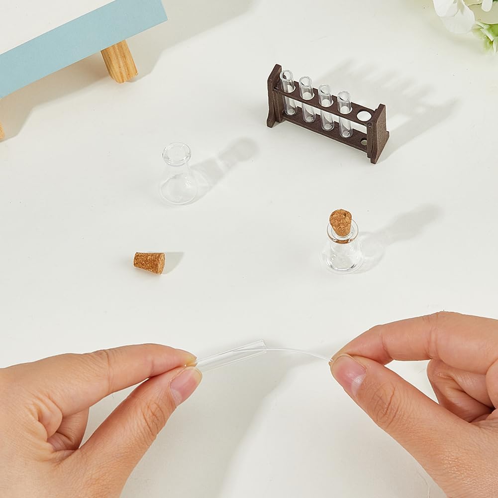 Mini Glass Test Tube Set with Wooden Rack image 3