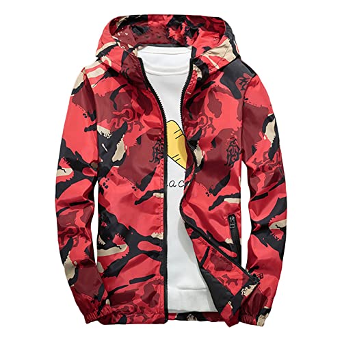 Jaqueta Masculina, Unissex Plus Size Camuflage Casaco Esportivo Leve, Fora Do Trabalho Para