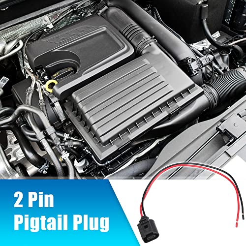 X AUTOHAUX 2 Stücke Kabelbaumstecker 2-poliger Zopfstecker Verdrahtungsadapter 1J0973702 für Volkswagen Jetta 2005-2014