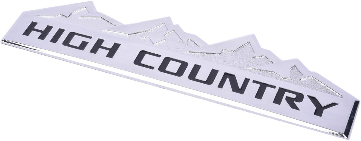 Aimoll 3pcs Country Emblem, Replacement for Badges Door Tailgate 3D Nameplate for Chevrolet Silverado 1500 2500HD Sierra 3500HD Chrome Black