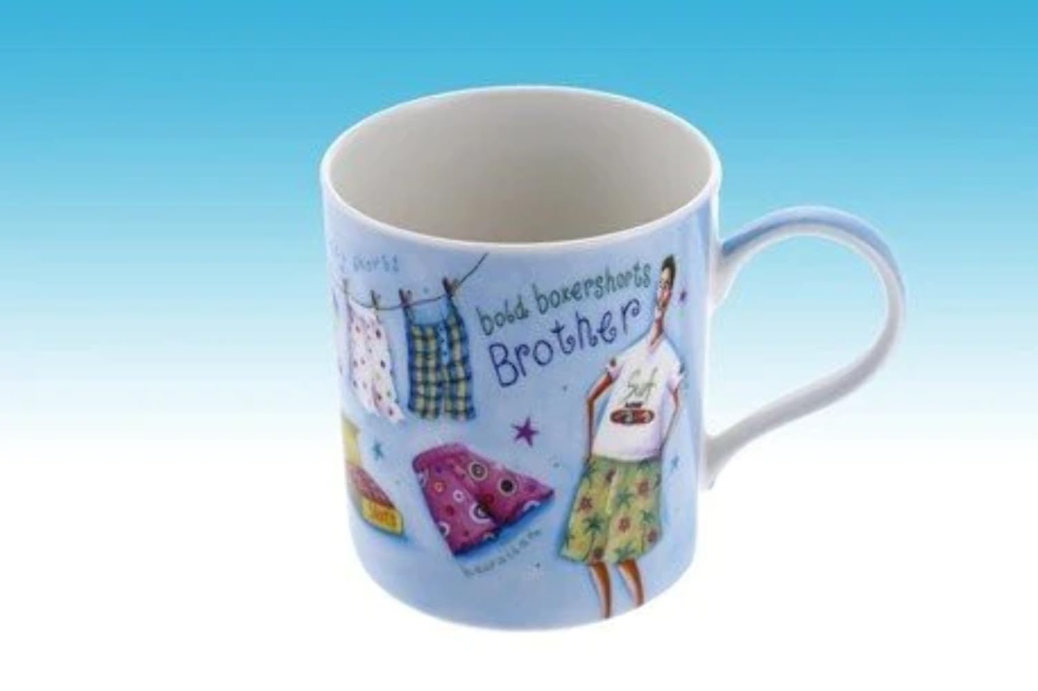 Leonardo Brother Fine China Mug Bold Boxershorts Design