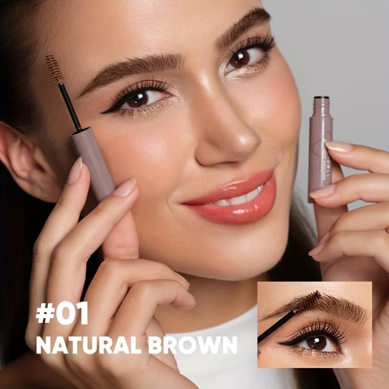 JUDYDOLL 2 IN 1 Eyebrow Mascara，Waterproof Eyebrow Makeup for Natural Feathered Brows，Smooth Clump-Free Formula, Natural, Strong Hold & Long-Lasting, for Beginners (04 Drak Brown) - Image 3