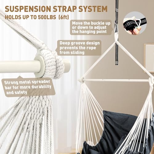 Highwild Hängesessel Hängesessel Hängeseil Schaukel – Max. 227 Kg