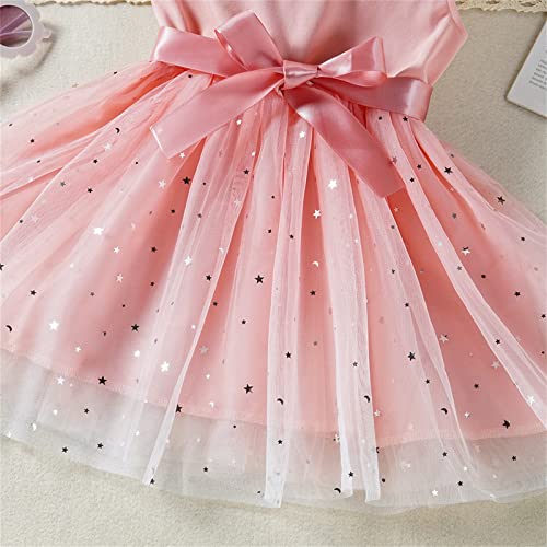 Vestido de Natal infantil infantil infantil com laço e babados de tule de manga curta para meninas,