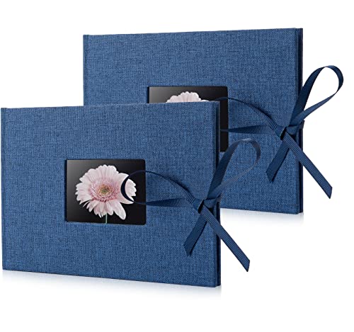 Fabmaker 01A0102-1901A 2 Pack Small Photo Album 4X6, Fabmaker Each Picture Album Holds 24 Horizontal Photos, Linen Cover Picture Photo Book cover