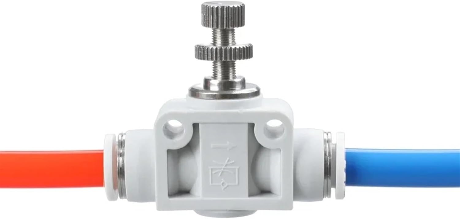 10pcs Pneumatic Air Connector Compressor Pump Hose Tube Fitting Fittings Set Pipe Quick Connectors Adapter Kit 8mm 6mm 4mm 12mm (Color : SA (Speed Adjusting), Size : 6-6 (OD 6MM))