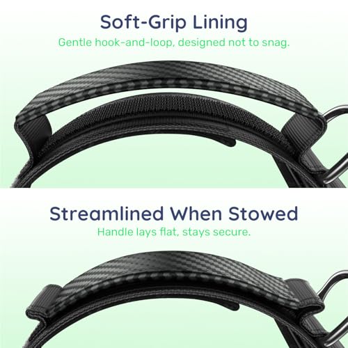 Image of Tactical Dog Collar for Medium Large Dogs, with Leather Control Handle