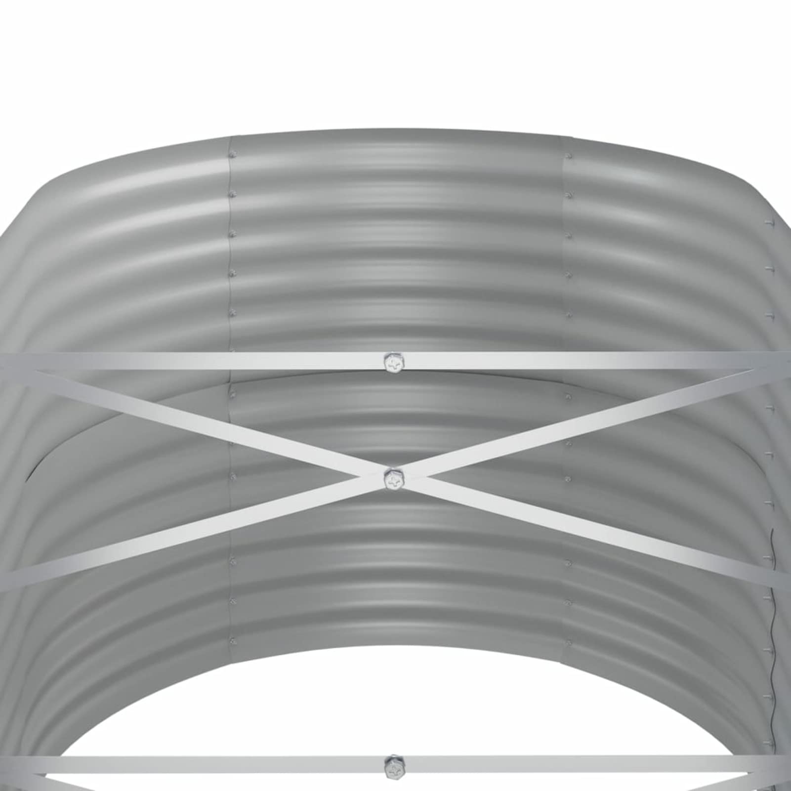 Festnight Arriates de Jardín Oval, Jardinera Elevada Metalico, Jardineras Exterior Grandes, Huerto Urbano Terraza, Jardinera Maceteros de Acero con Recubrimiento, Gris Antracita 440x80x68 cm