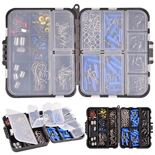 Shaddock 172stk Angelzubehör Set, einschließlich Kreis Angelhaken, Drillinge, Sinker Gewichte, Kugellager Angeln Wirbel, Platinen, Split Ringe, Angelausrüstung Box Kit - Image 7