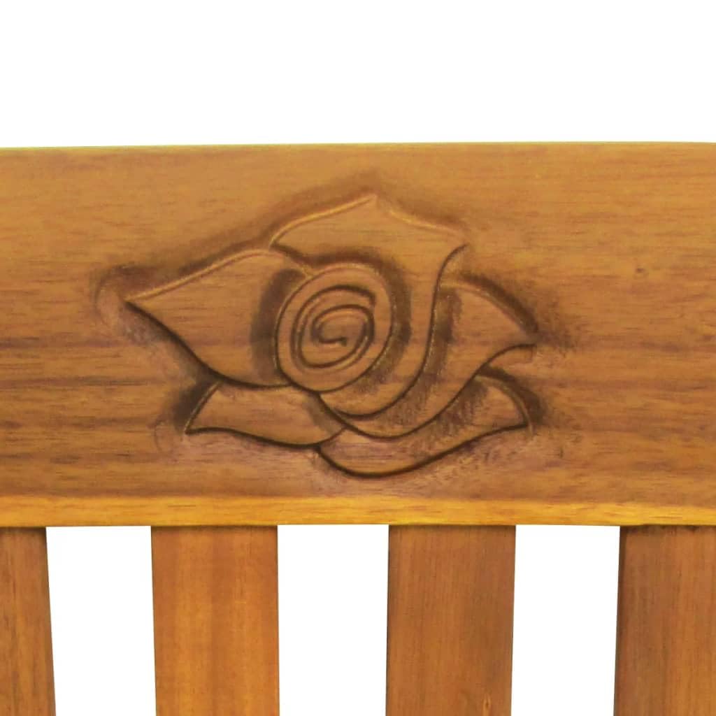 vidaXL Acacia Banco Jardín Madera Marrón Asiento Respaldo Patio Mueble Terraza